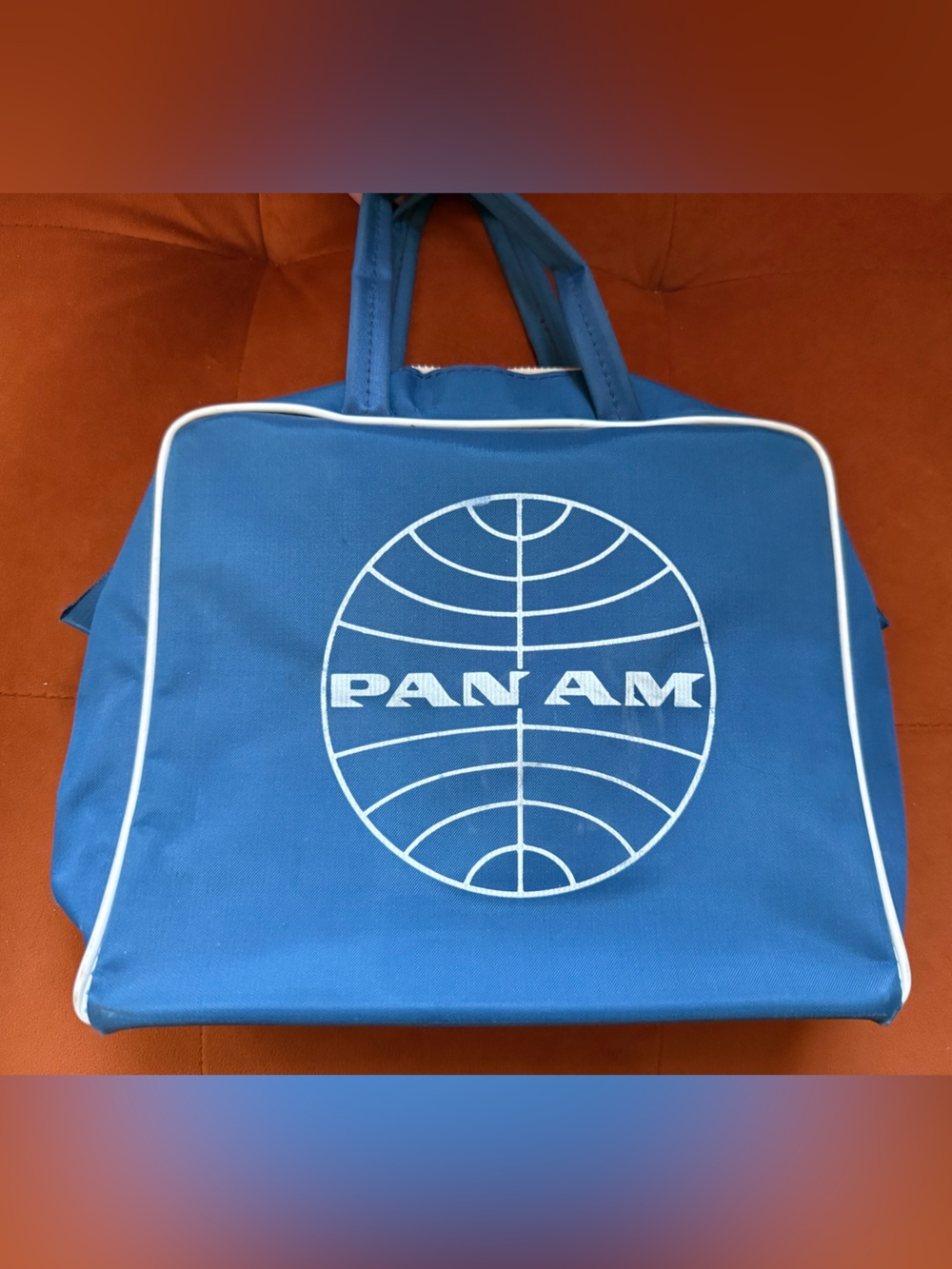 Vintage 1970’s Pan Am airline small travel bag